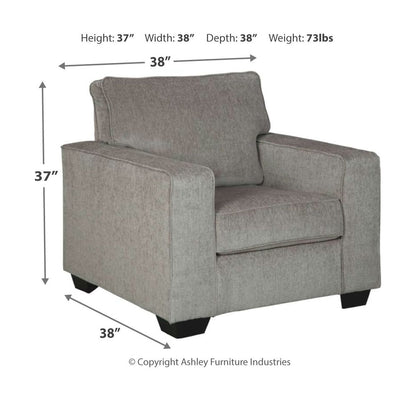 Altari - Light Gray - 2 Pc. - Chair With Ottoman