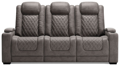 Hyllmont - Gray - Pwr Rec Sofa With Adj Headrest