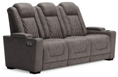 Hyllmont - Gray - Pwr Rec Sofa With Adj Headrest