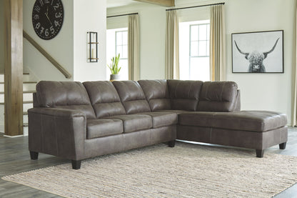 Navi - Smoke - Right Arm Facing Corner Chaise 2 Pc Sectional