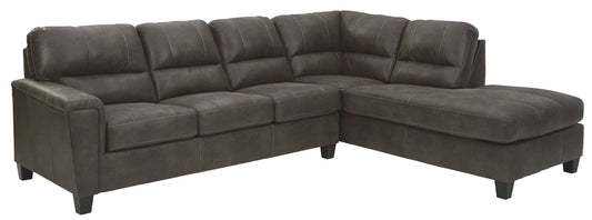 Navi - Smoke - Right Arm Facing Corner Chaise 2 Pc Sectional