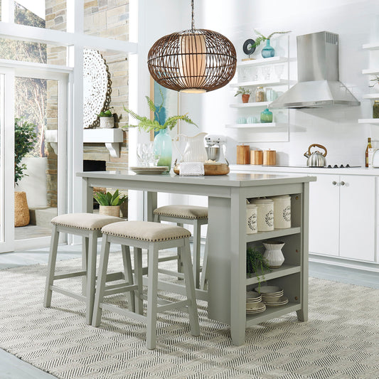 Brook Creek - 5 Piece Counter Set - Pearl Silver