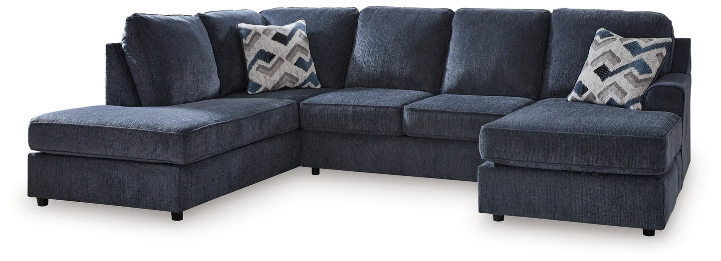 Albar Place - Cobalt - 2-Piece Sectional With Raf Sofa Chaise 1