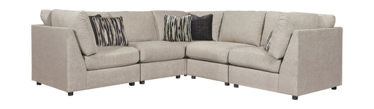 Kellway - Bisque - Armless Chairs Corner 5 Pc Sectional