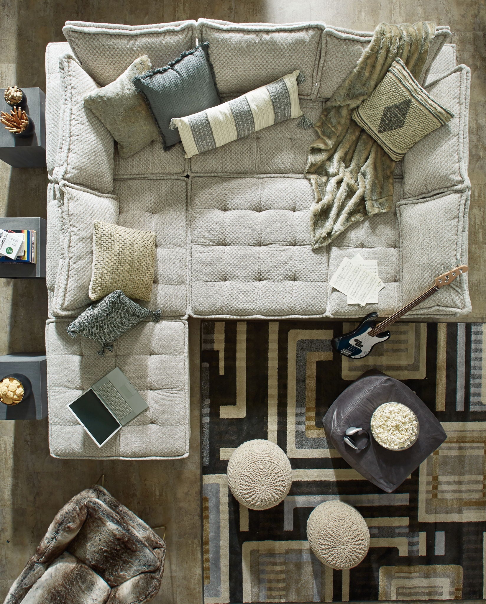 Bales - Taupe - 7-Piece Modular Seating – Furniture Bales - Taupe - 7-Piece Modular Seating – Furniture