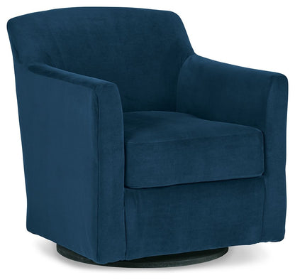 Bradney - Blue - Swivel Accent Chair