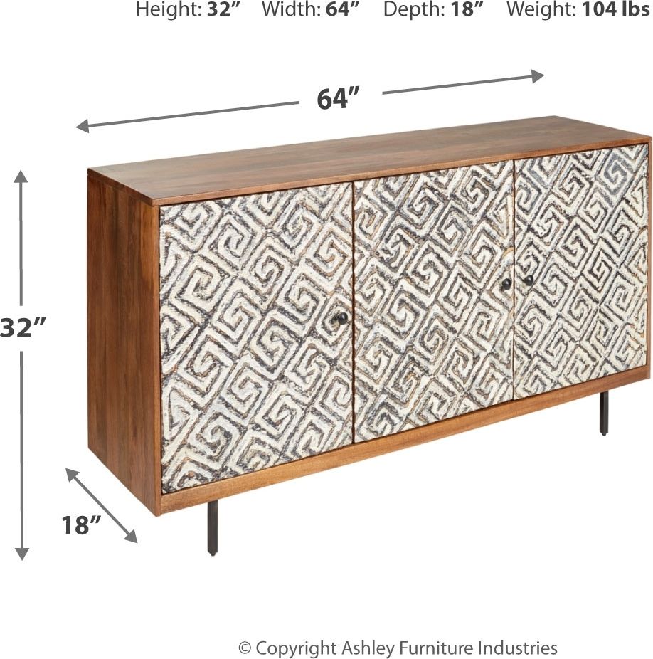 Kerrings - Brown / Black/white - Accent Cabinet