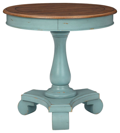 Mirimyn - Teal / Brown - Accent Table