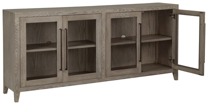 Dalenville - Warm Gray - Accent Cabinet - 4 Doors