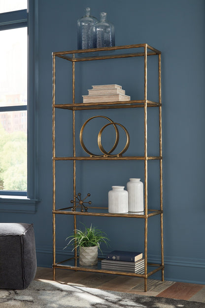 Ryandale - Antique Brass Finish - Bookcase