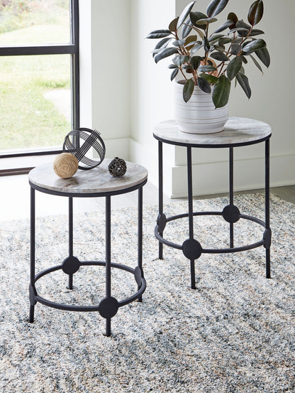 Beashaw - Gray / Black - Accent Table Set (Set of 2)