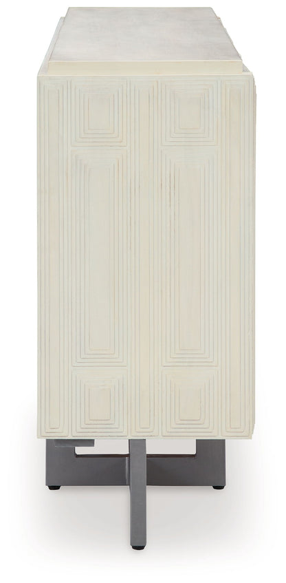 Ornawel - Distressed White - Accent Cabinet