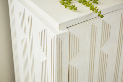 Ornawel - Distressed White - Accent Cabinet