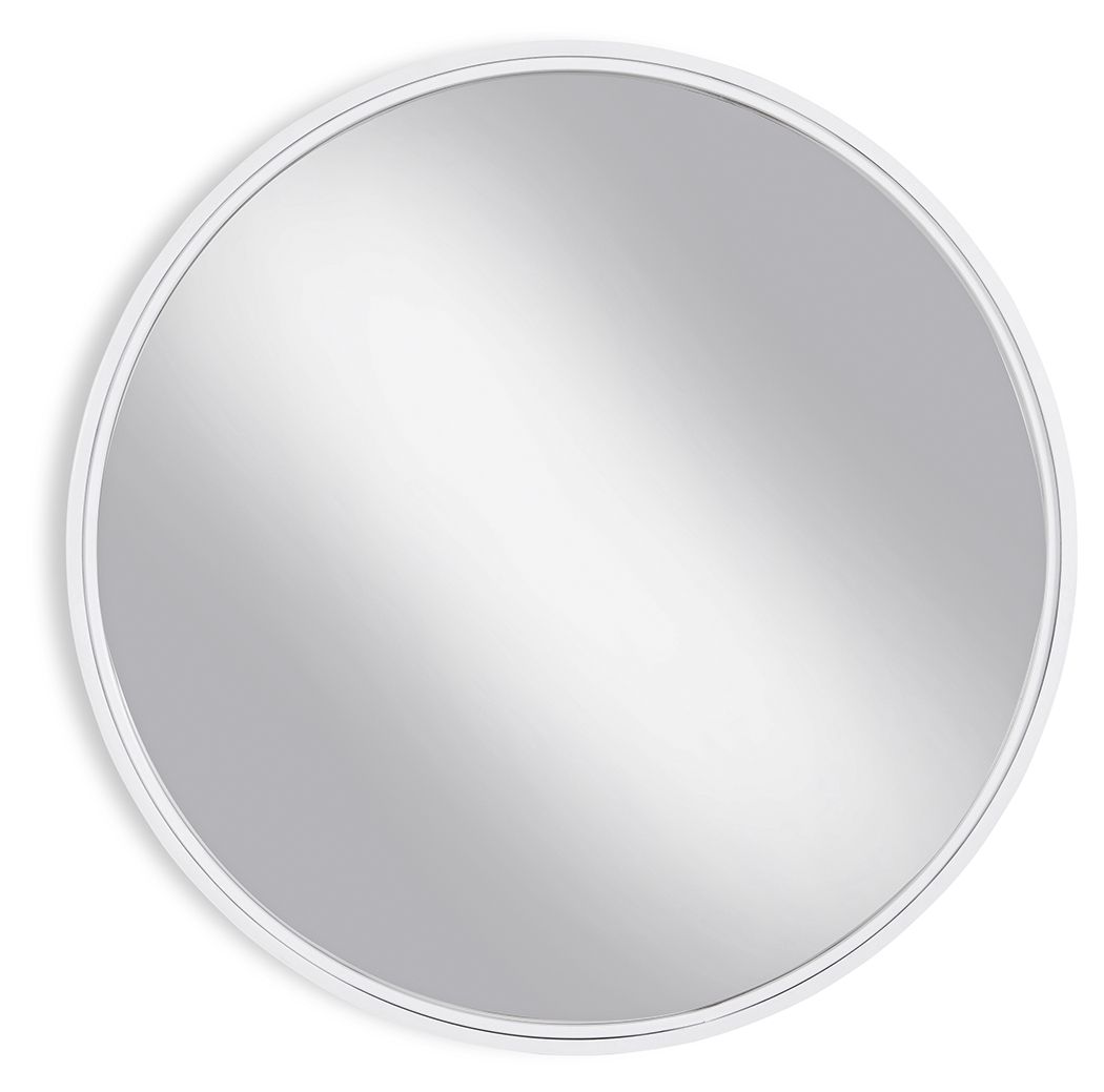 Brocky - White - Accent Mirror - Round