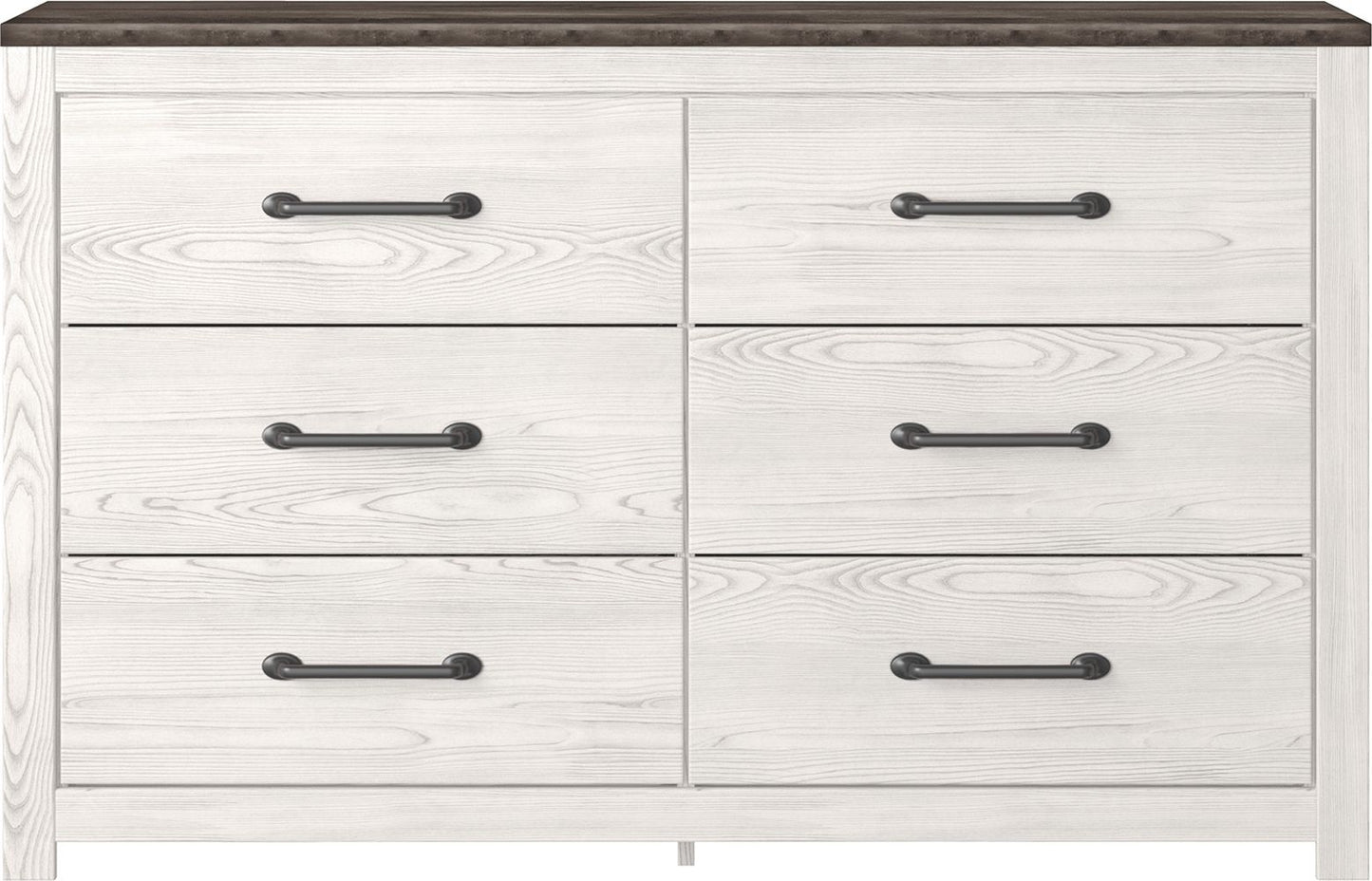 Gerridan - White / Gray - Six Drawer Dresser