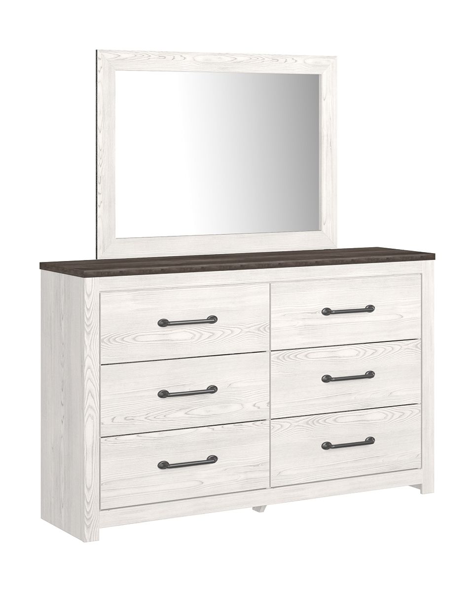 Gerridan - White / Gray - Six Drawer Dresser