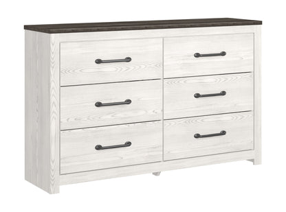 Gerridan - White / Gray - Six Drawer Dresser