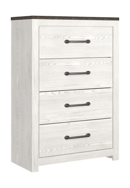 Gerridan - White / Gray - Four Drawer Chest