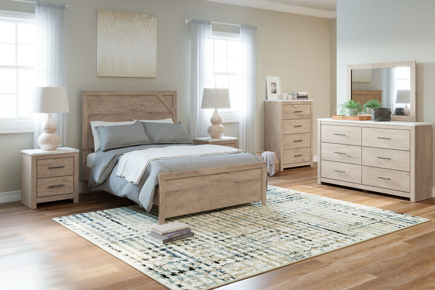 Senniberg - Light Brown - Six Drawer Dresser