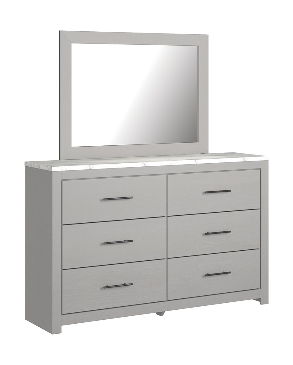 Cottonburg - Light Gray / White - Six Drawer Dresser