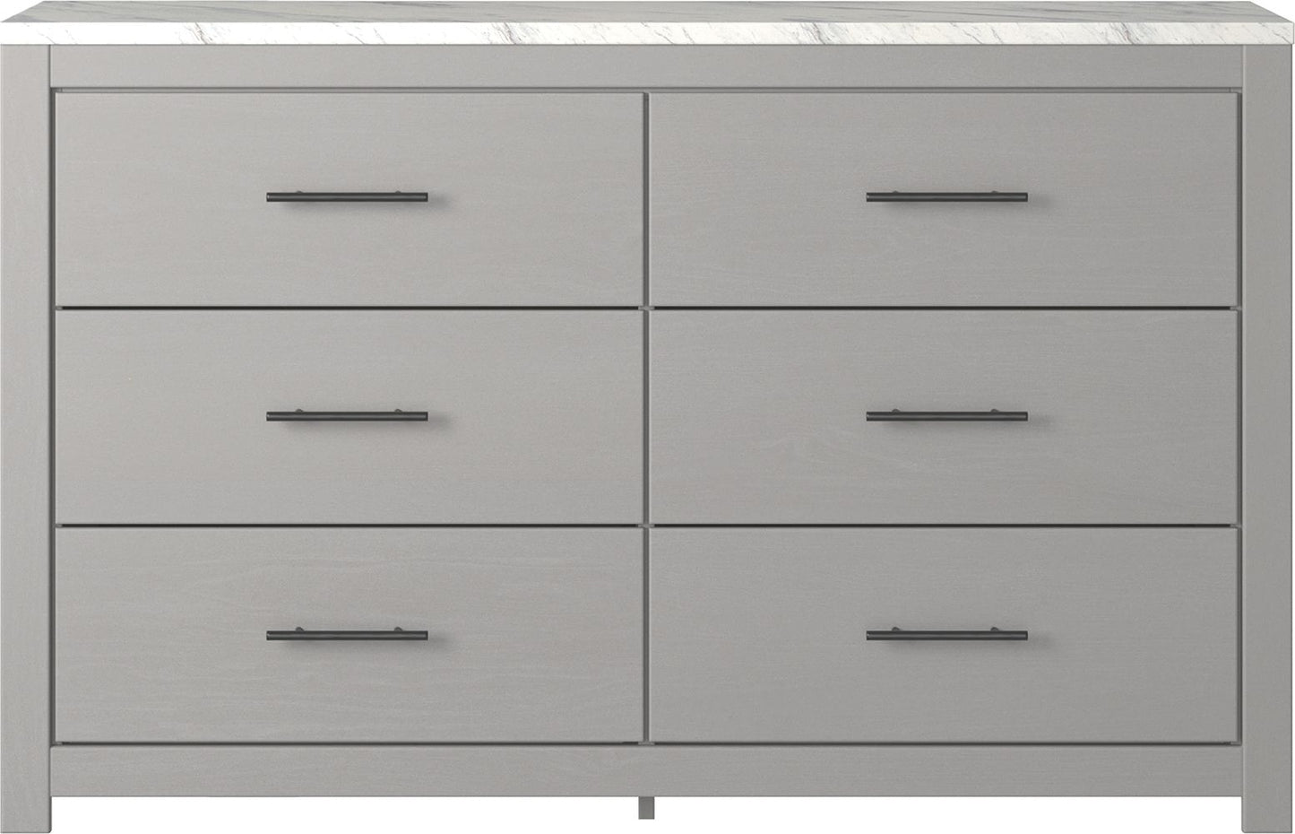 Cottonburg - Light Gray / White - Six Drawer Dresser