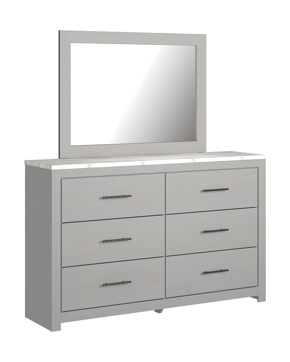 Cottenburg - Light Gray / White - Dresser, Mirror
