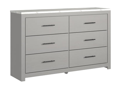 Cottonburg - Light Gray / White - Six Drawer Dresser