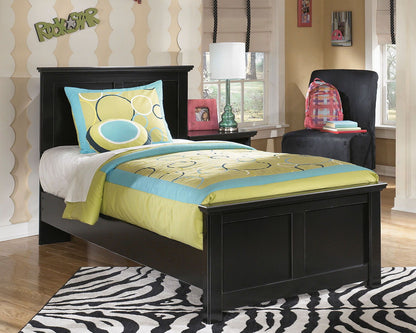 Maribel - Black - Twin Panel Bed