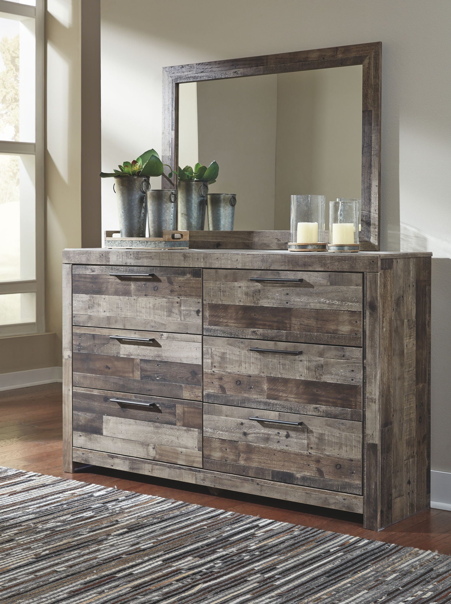 ashley furniture grey dresser Lodanna Dresser and Mirror in Grey by Ashley main image 0