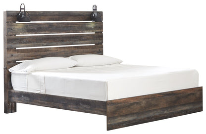 Drystan - Brown / Beige - King Panel Bed