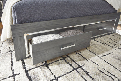 Lodanna - Gray - Full Panel Bed With Storage