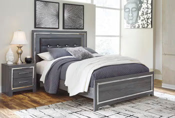 Lodanna - Gray - Queen Panel Bed With Roll Slats