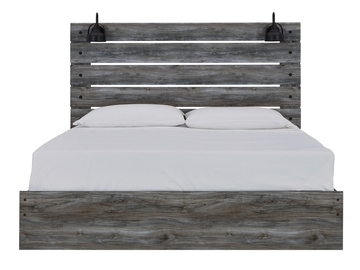 Baystorm - Gray - King Panel Bed - Footboard Slat