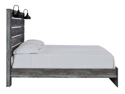 Baystorm - Gray - King Panel Bed - Footboard Slat