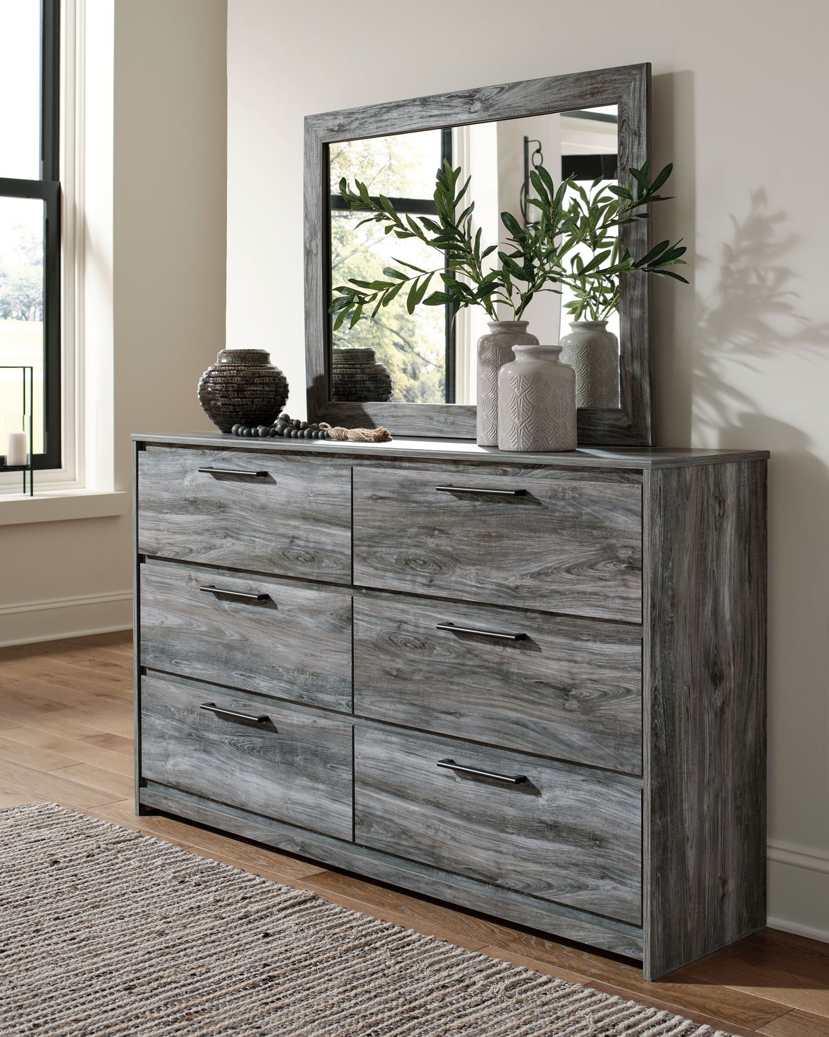Baystorm - Gray - Dresser, Dark Gray Mirror Furniture Warehouse Ohio Baystorm - Gray - Dresser, Dark Gray Mirror Furniture Warehouse Ohio