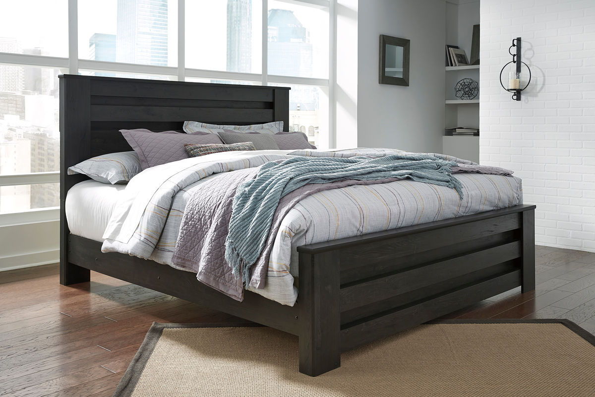 Brinxton - Charcoal - King Panel Bed