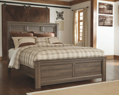 Juararo - Dark Brown - Queen Panel Bed