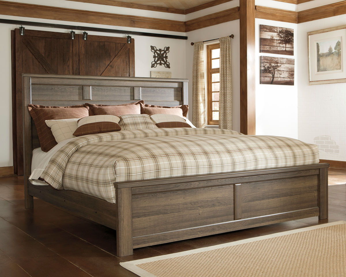 Juararo - Dark Brown - California King Panel Bed