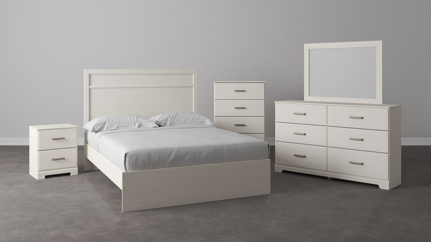 Stelsie - White - King Panel Bed