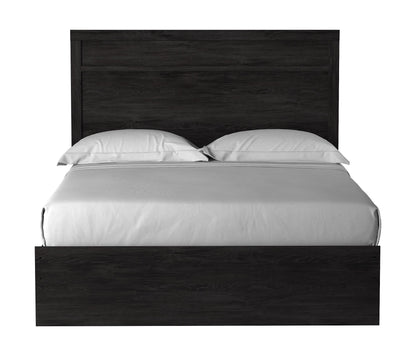 Belachime - Black - Queen Panel Bed