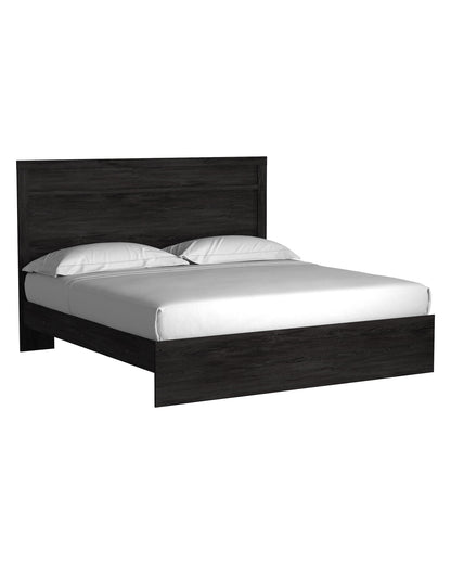 Belachime - Black - King Panel Bed