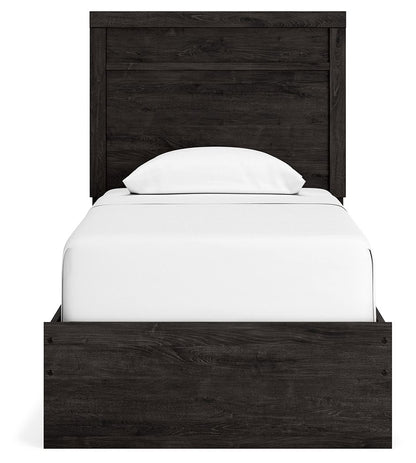 Belachime - Black - Twin Panel Bed
