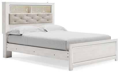 Altyra - White - Queen Panel Bookcase Bed