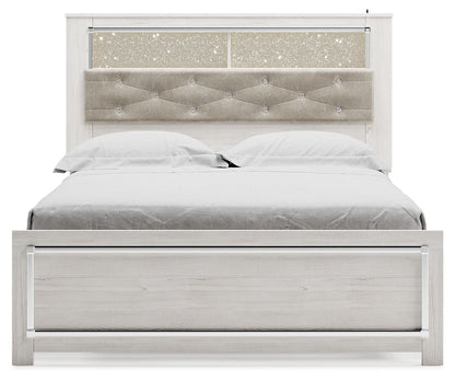 Altyra - White - Queen Panel Bookcase Bed