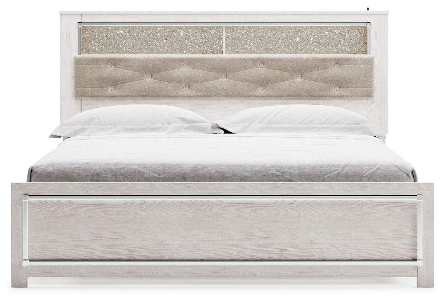 Altyra - White - King Panel Bookcase Bed