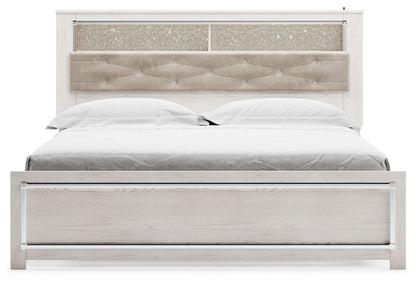 Altyra - White - King Panel Bookcase Bed