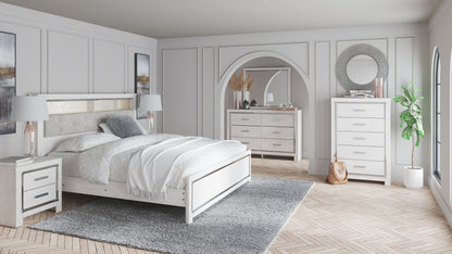 Altyra - White - King Panel Bookcase Bed