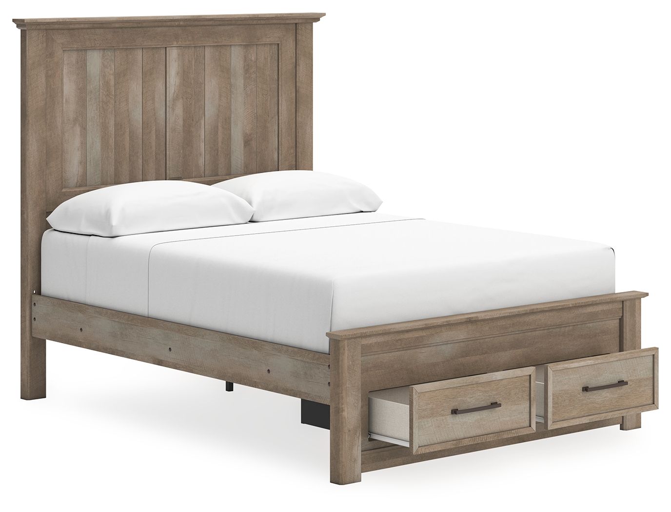 Yarbeck - Sand - Queen Panel Bed With Storage