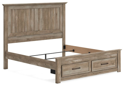 Yarbeck - Sand - King Panel Bed With Storage