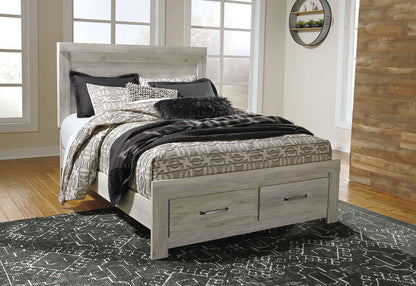 Bellaby - Whitewash - Queen Platform Bed With 2 Storage Drawers